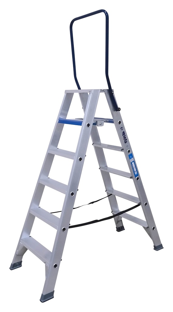 Aluminum double ladder 6 steps