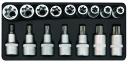 [221007] T-star bit socket set 1/2" 16 pieces professional