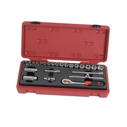 [910003B] Socket wrench set 3/8" 24 pieces professional