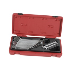 [910011B] Double open end wrench set 11 pieces professional