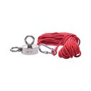 Fishing magnet set 170kg including rope, hook and box