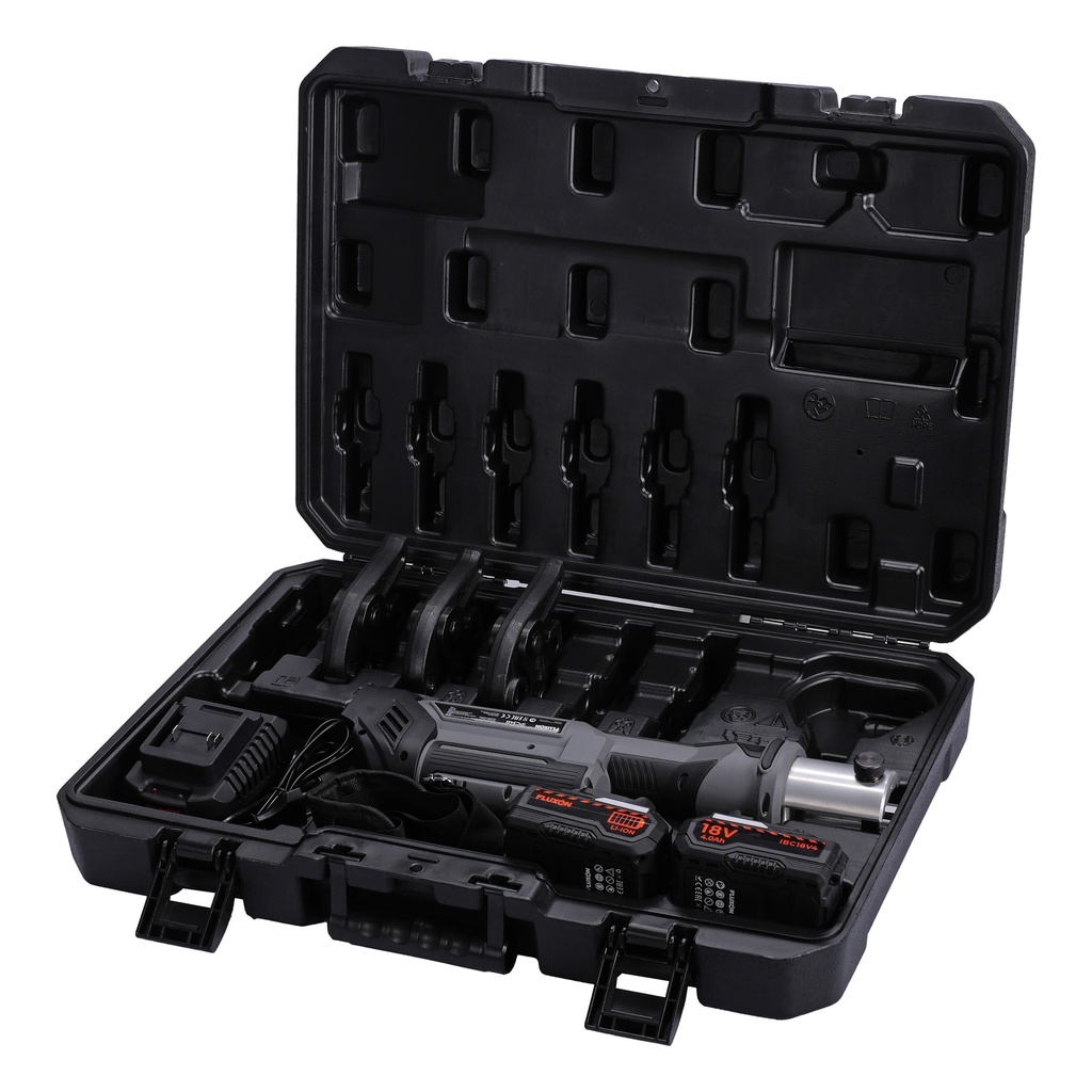 Cordless pressing tool kit 32kN incl. 3pcs U-profile jaws and 2 x batteries