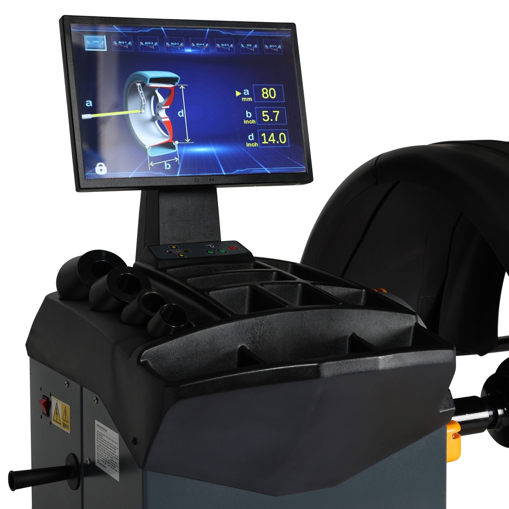 Fabbri_ZH827X_Wheel balancer with wide monitor and laser technology