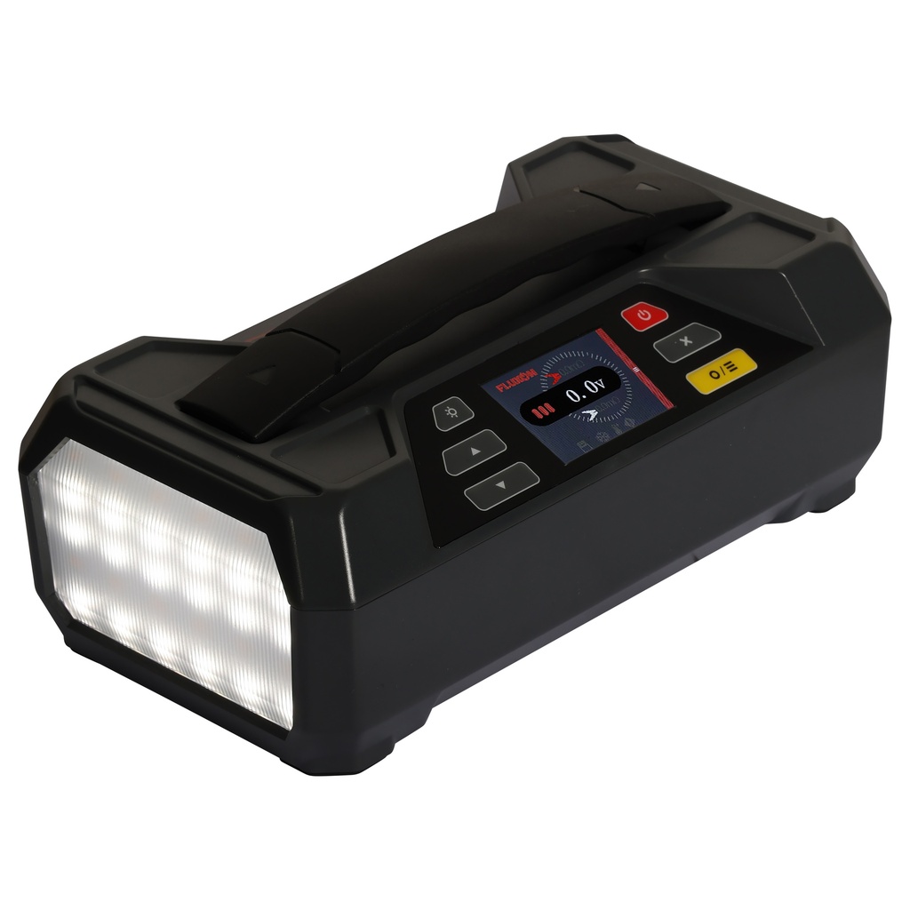 Jump starter with charger, battery tester