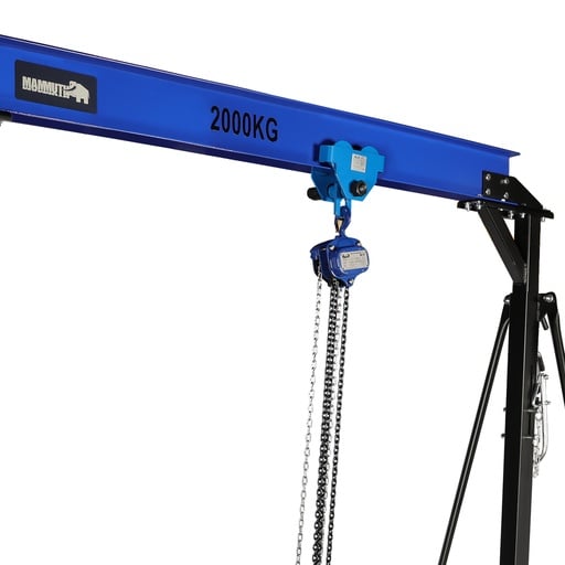 2 Ton Gantry Crane Set (Plain Trolley & 3m Chain Block)
