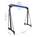 Mammuth mobile gantry crane 1 ton set – electric wire rope hoist