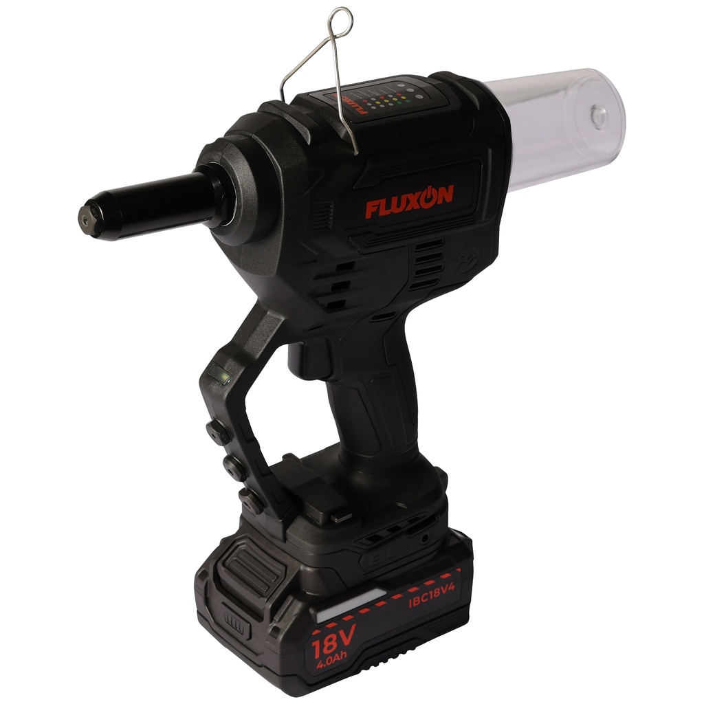 Cordless pop rivet pliers 20kN 1x 4.0Ah battery 18V + charger