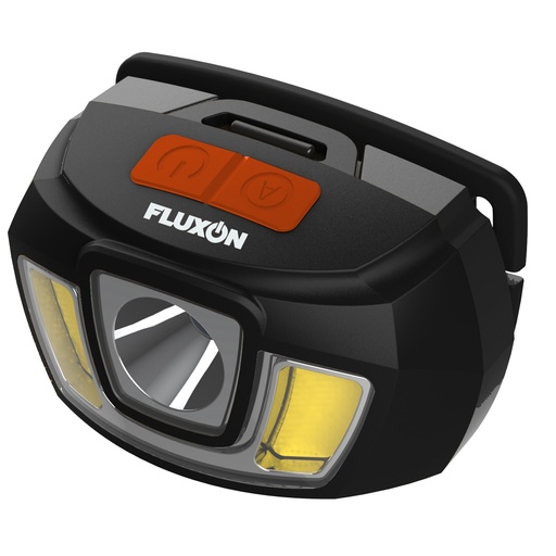 Fluxon headlamp on batteries