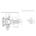 Gasoline engine E-start 9pk shaft size 25mm