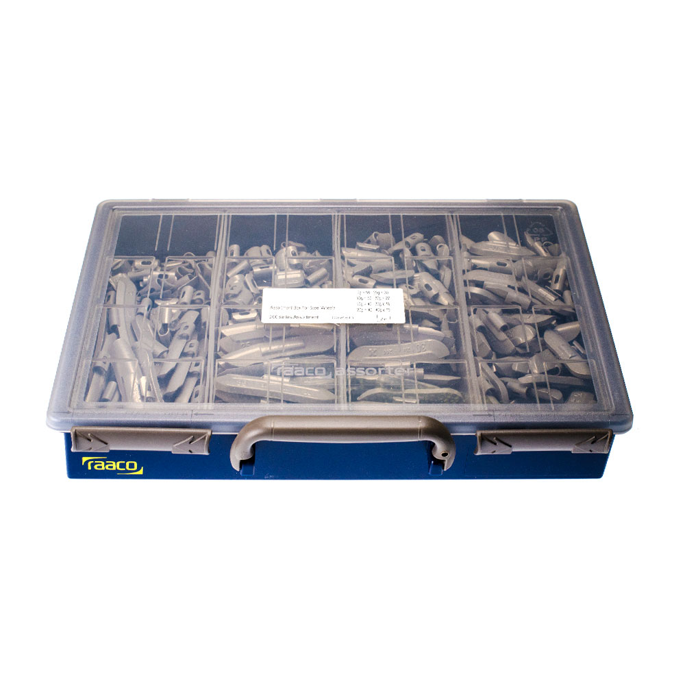Trax Wheel weight zinc Assortment 200C steel rim 270pcs