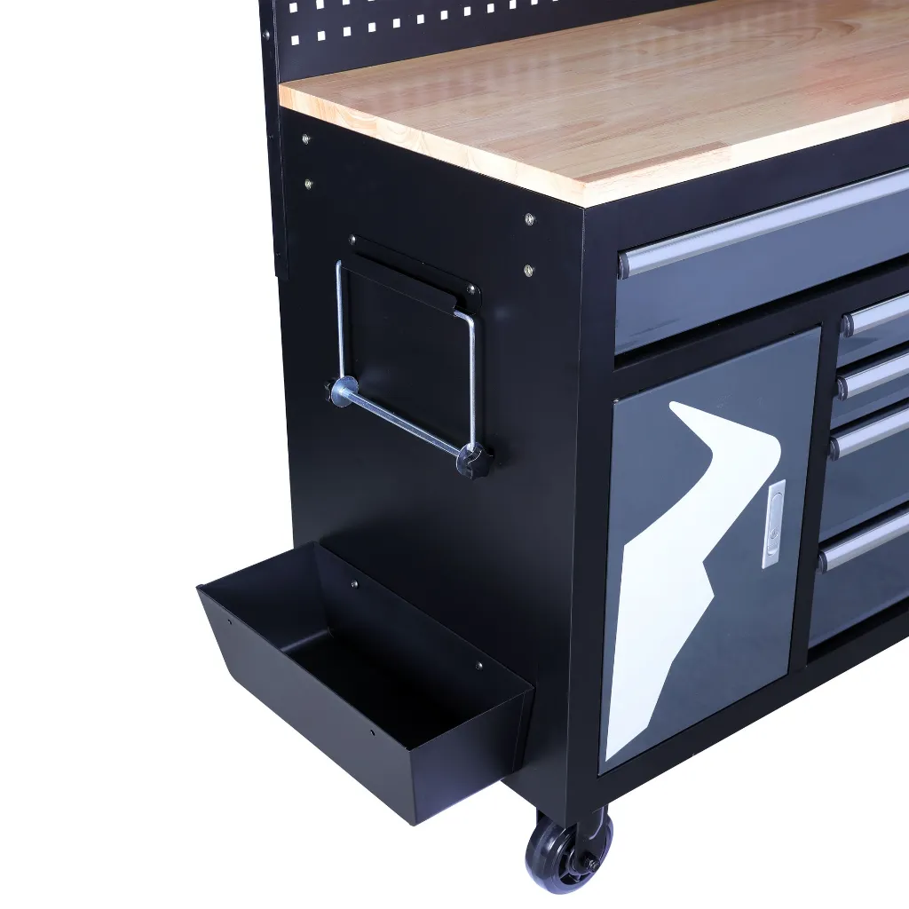 Bullram_WBG02M_Tool trolley with back wall solid wood worktop-5.webp