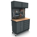 Workbench mobile 2 door 5 drawer cabinet incl. back panel and top cabinet EXPERT