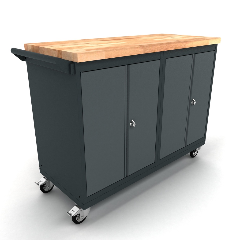 [WBG124M10] Verrijdbare werkbank 2x 2 deuren kast EXPERT