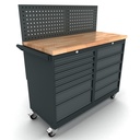 Workbench mobile 12 drawer cabinet incl. back panel EXPERT