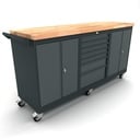 Verrijdbare werkbank 2x 2 deuren 7 laden kast EXPERT