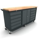 Verrijdbare werkbank 2 deuren 2x5 laden kast EXPERT