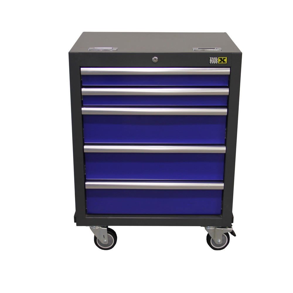 Bottom cabinet mobile 5 drawers BLUE