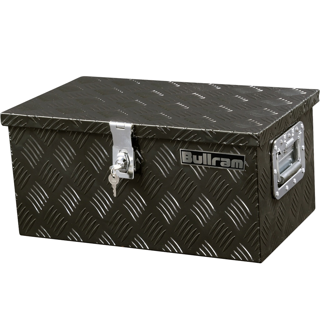 Bullram coffre en aluminium noir tôle striée small