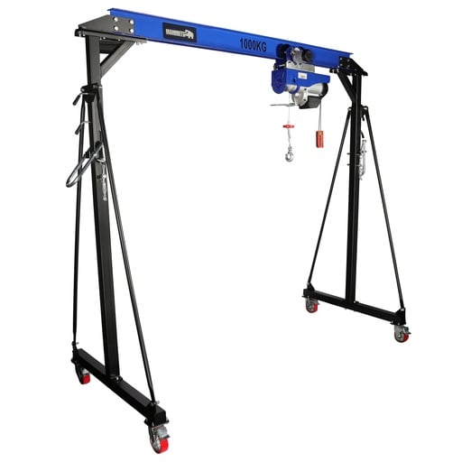 [PTK10K2] Mammuth portique de levage mobile 1 tonne set – palan électrique à câble