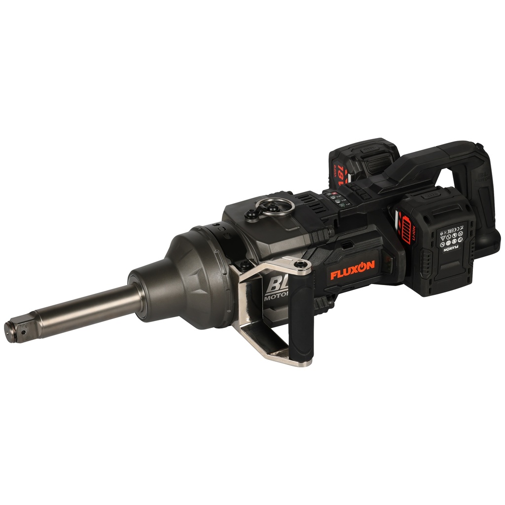 Fluxon accu slagmoersleutel 1” 4000 Nm incl. 4x 8 Ah accu en duosnellader