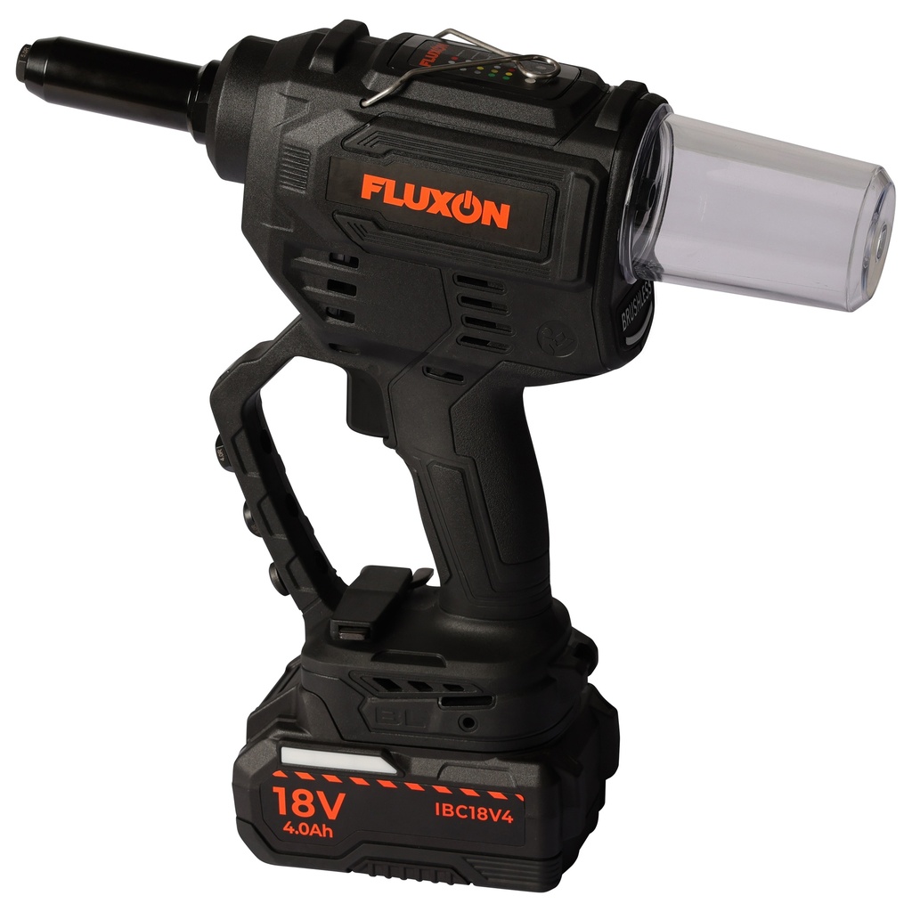 Fluxon riveteuse sans fil incl. batterie 4 Ah et chargeur