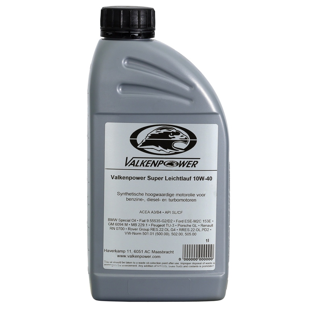 [O10W40] Valkenpower motorolie SLL 10W-40 1 L