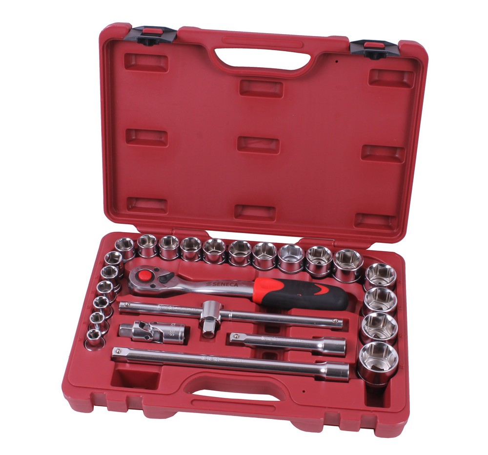 Socket wrench set 1/2" 25 pieces professional