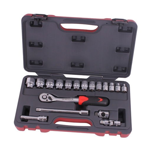 [218004ASAE] Socket wrench set 3/8'' 18 pieces sae professional