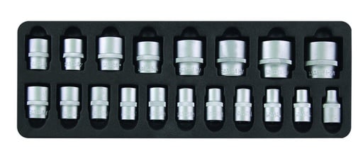 [910006AF] Doppen los 1/2" 19 delig sae