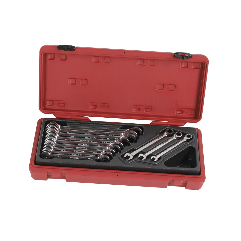 [910026B] One way gear wrenches set 12 pieces professional