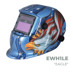 Auto Darkening, Solar Power Welding Helmet Blue Eagle Mask MZ227