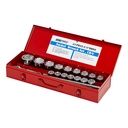 Socket wrench set 21 pieces metric