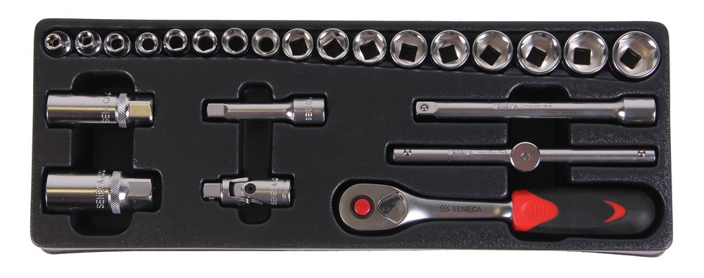 Socket wrench set 3/8" 24 pieces professional