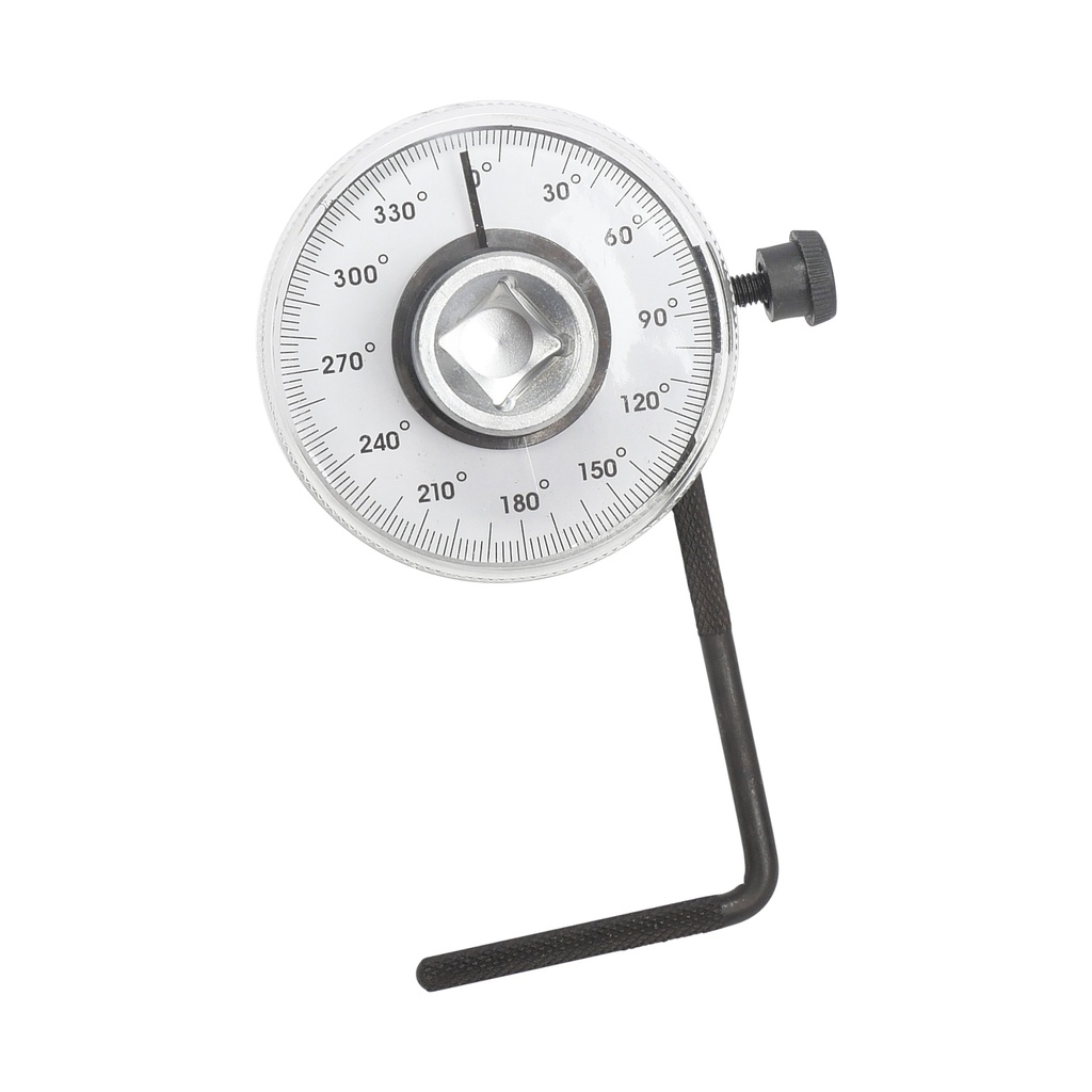 Car Rotary Protractor Angle Meter 1/2 Inch 360 Degree Angle Torque Angle  Meter with Adjustable Arm Suitable