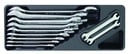 Double open end wrench set 11 pieces professional