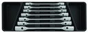 Hinged socket wrench set 7 pieces professional
