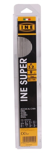 [INESUPER32B09] Stabelelektroden Stahl Rutil 3,2mm 350mm 9 Stück