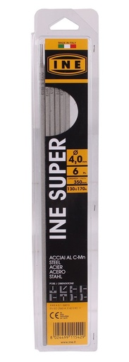 [INESUPER40B06] Stabelelektroden Stahl Rutil 4,0mm 350mm 6 Stück