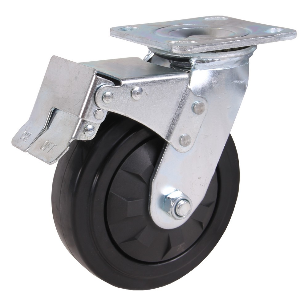 [W150PSDB] Zwenkwiel met rem 150 x 45mm PU