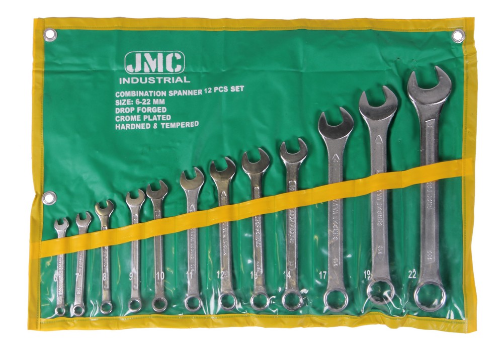Combination wrench set 12 pieces 