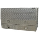 Bullram jobsite box checkerplate with door and 2 drawers