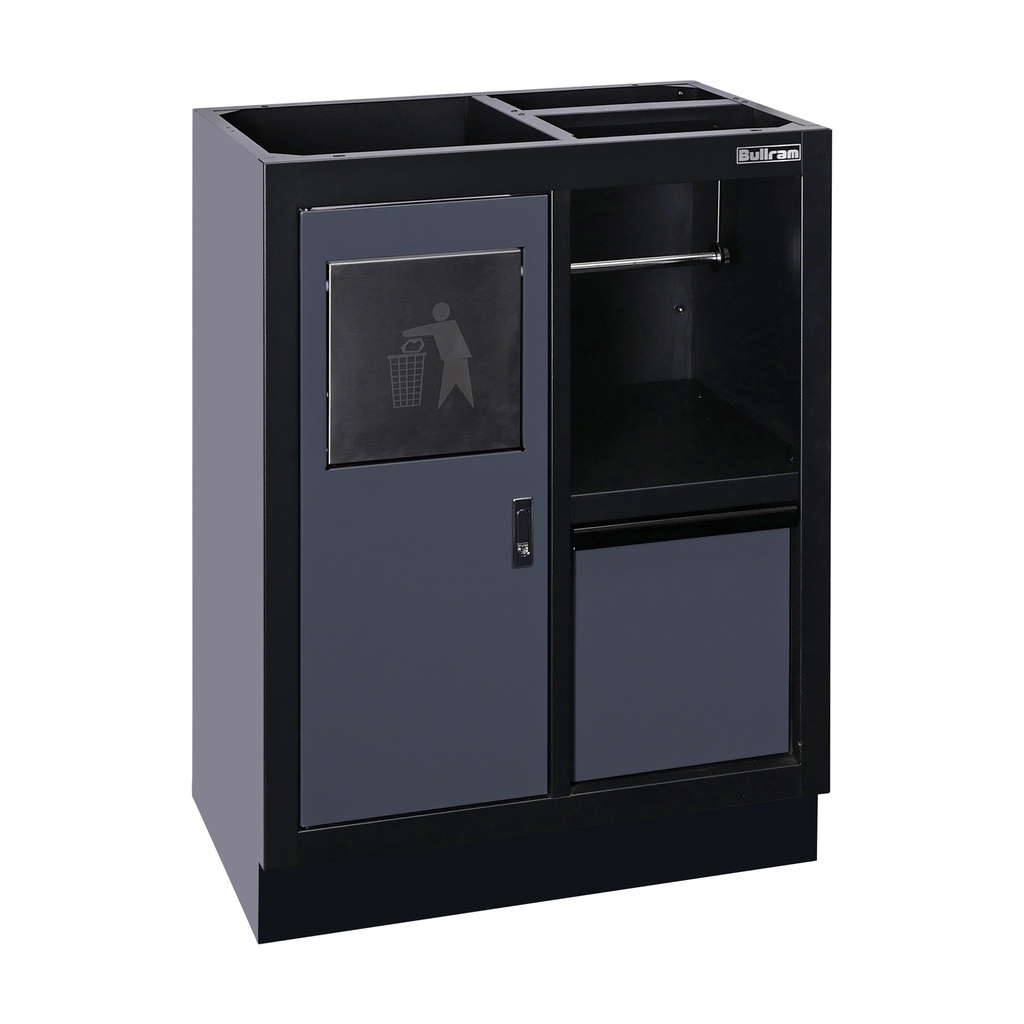 Meuble bas avec poubelle et porte-papier