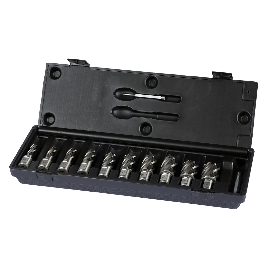Core drill set HSS/M2 - 12 pieces