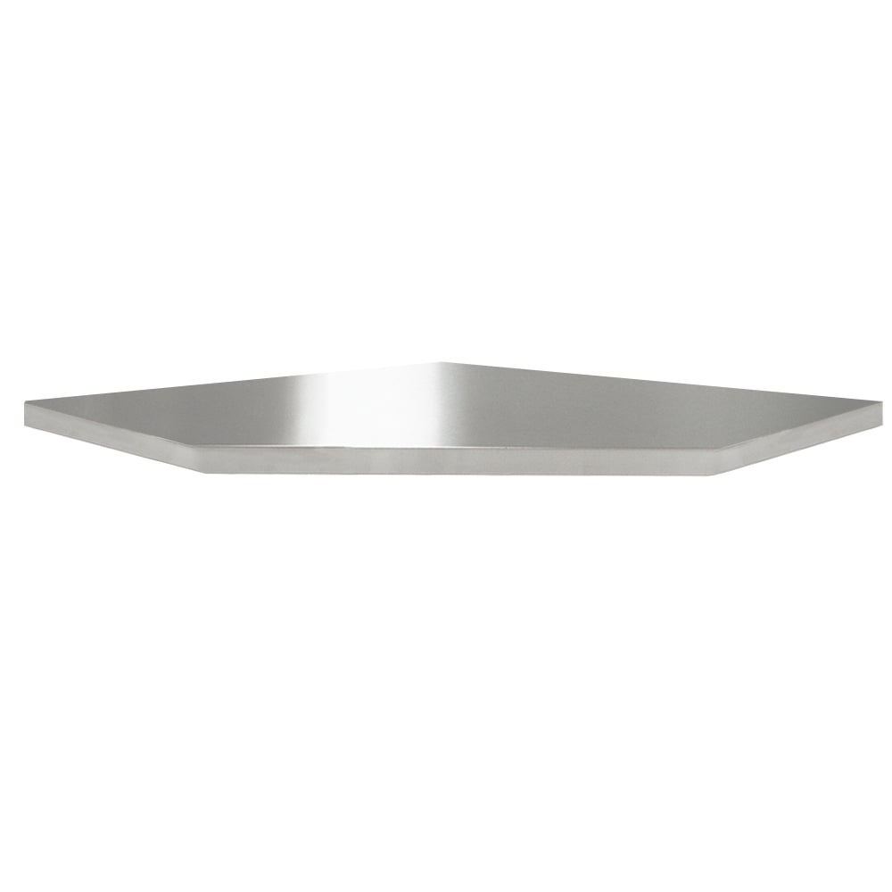 Worktop stainless steel for corner