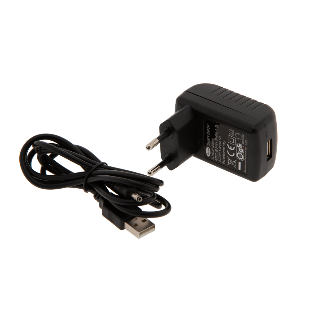 Oplader + USB kabel voor werklampen WL04CM en WL04UV