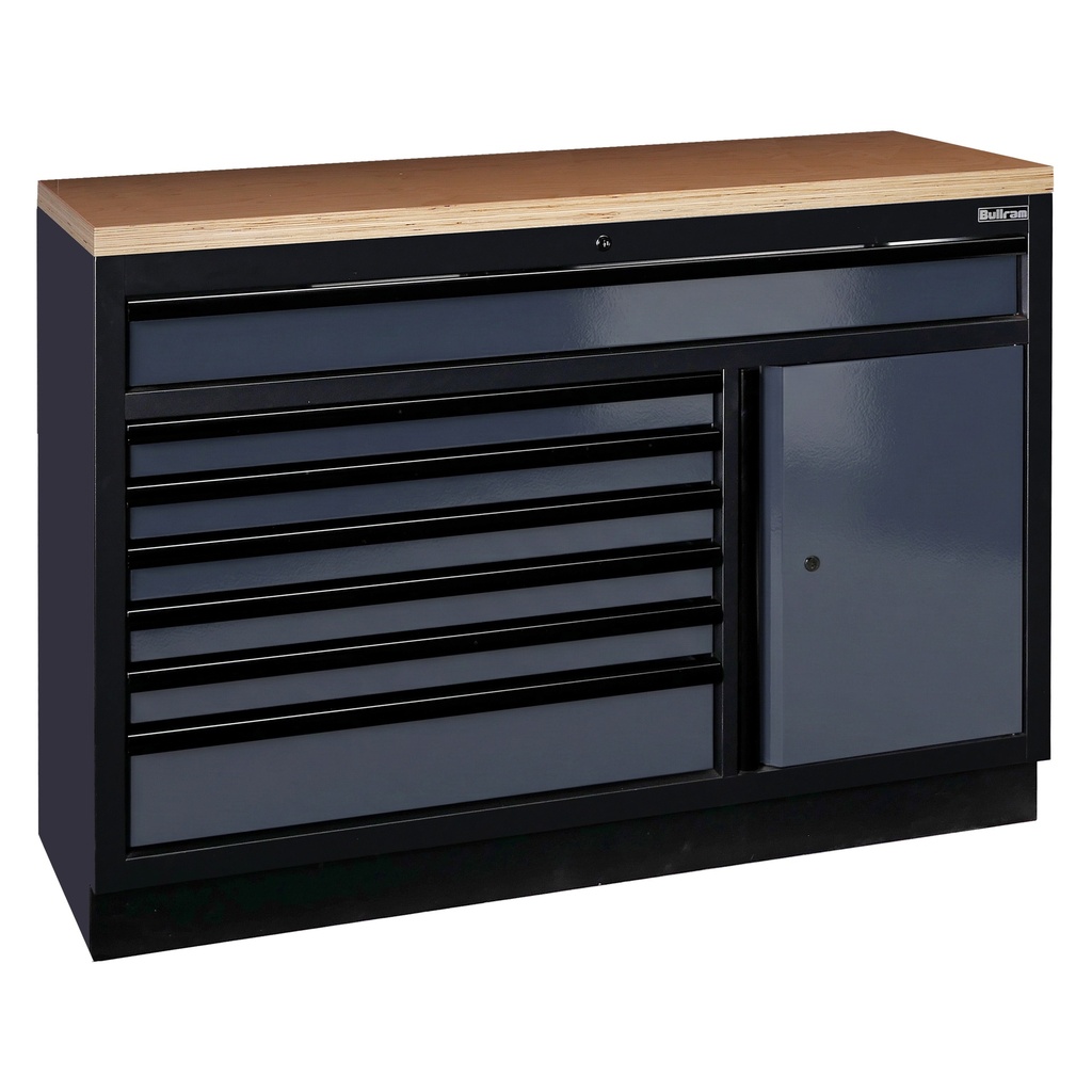 Base cabinet 7 drawers 1 door with wood worktop STARX