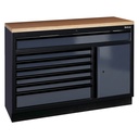 Base cabinet 7 drawers 1 door with wood worktop