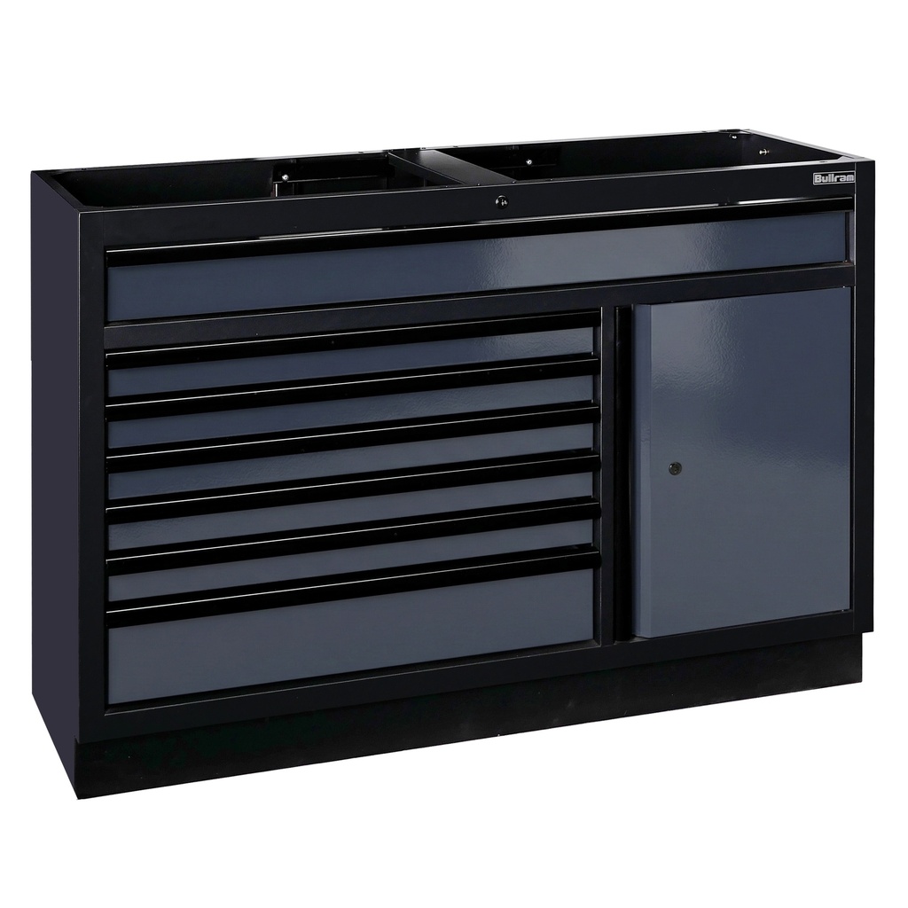Meuble bas 7 tiroirs et 1 porte sans plan de travail STARX