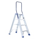 Aluminium dubbele trap 4 treden
