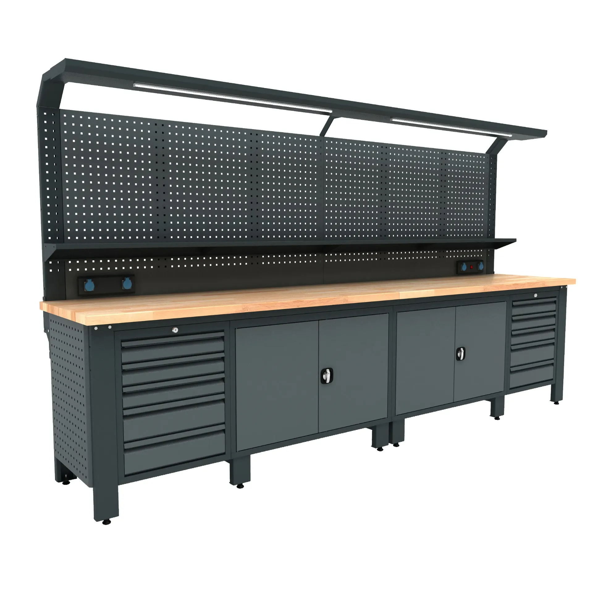 Bullram industriële werkbank (vaste kasten) EXPERT